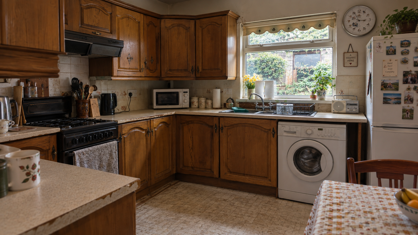 Before — existing kitchen, concept photography
